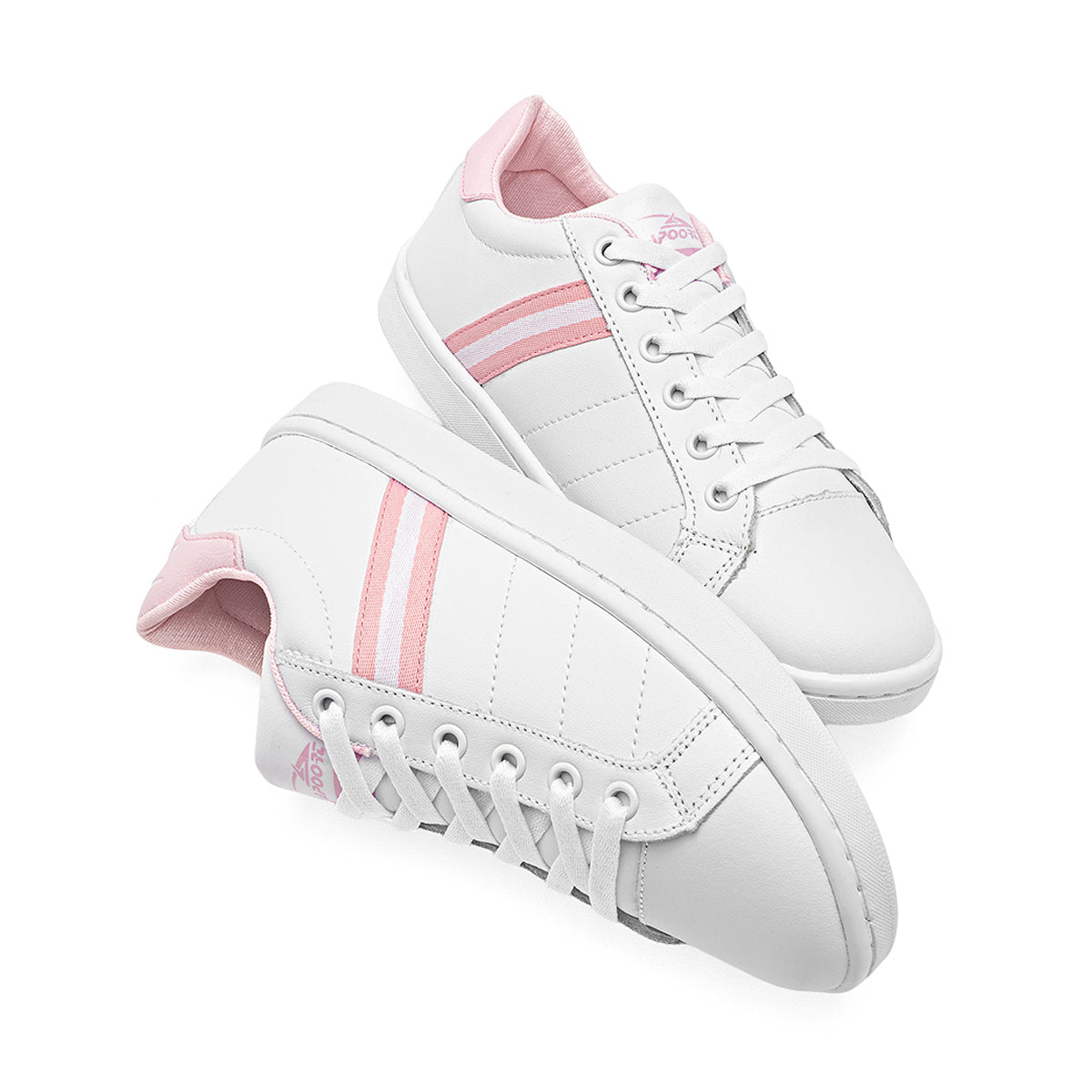 Apoort tenis urbanos para mujer blanco y rosa, ligeros