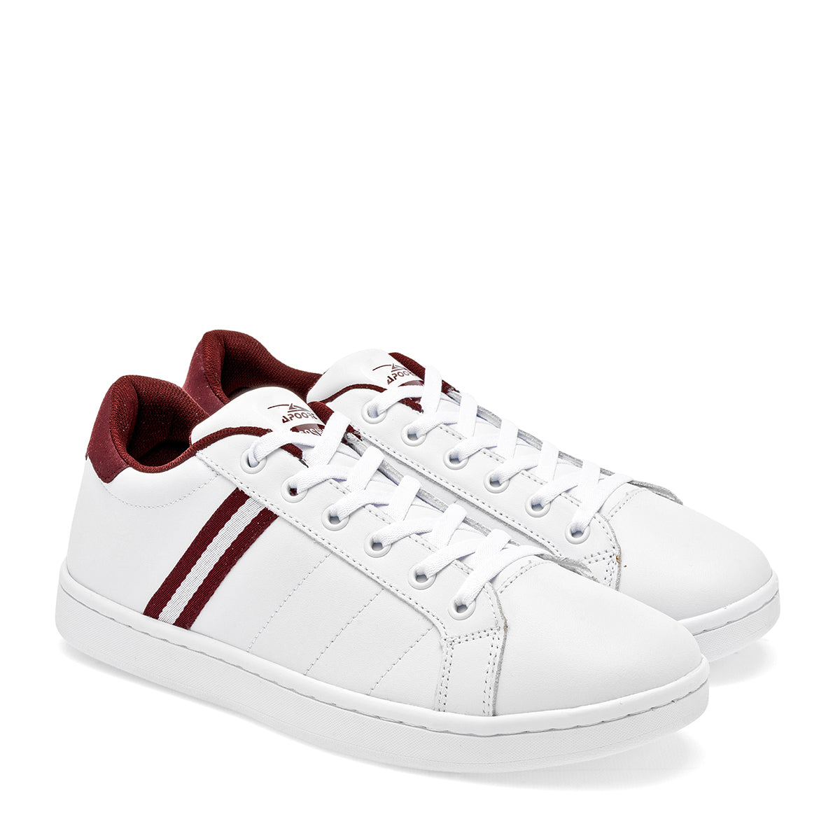 Apoort tenis urbanos de piel unisex blancos con confort