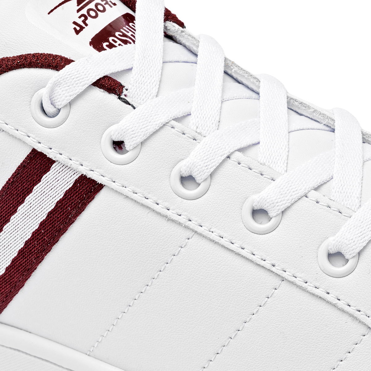 Apoort tenis urbanos de piel unisex blancos con confort