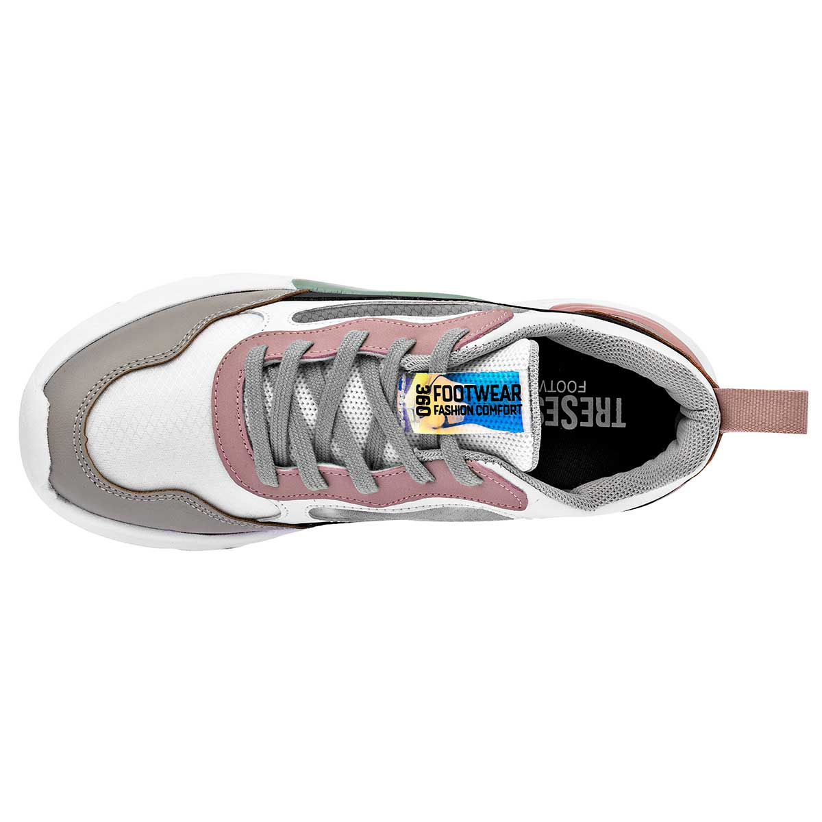 Tenis urbano blanco multicolor para mujer marca 360 cod. 98328