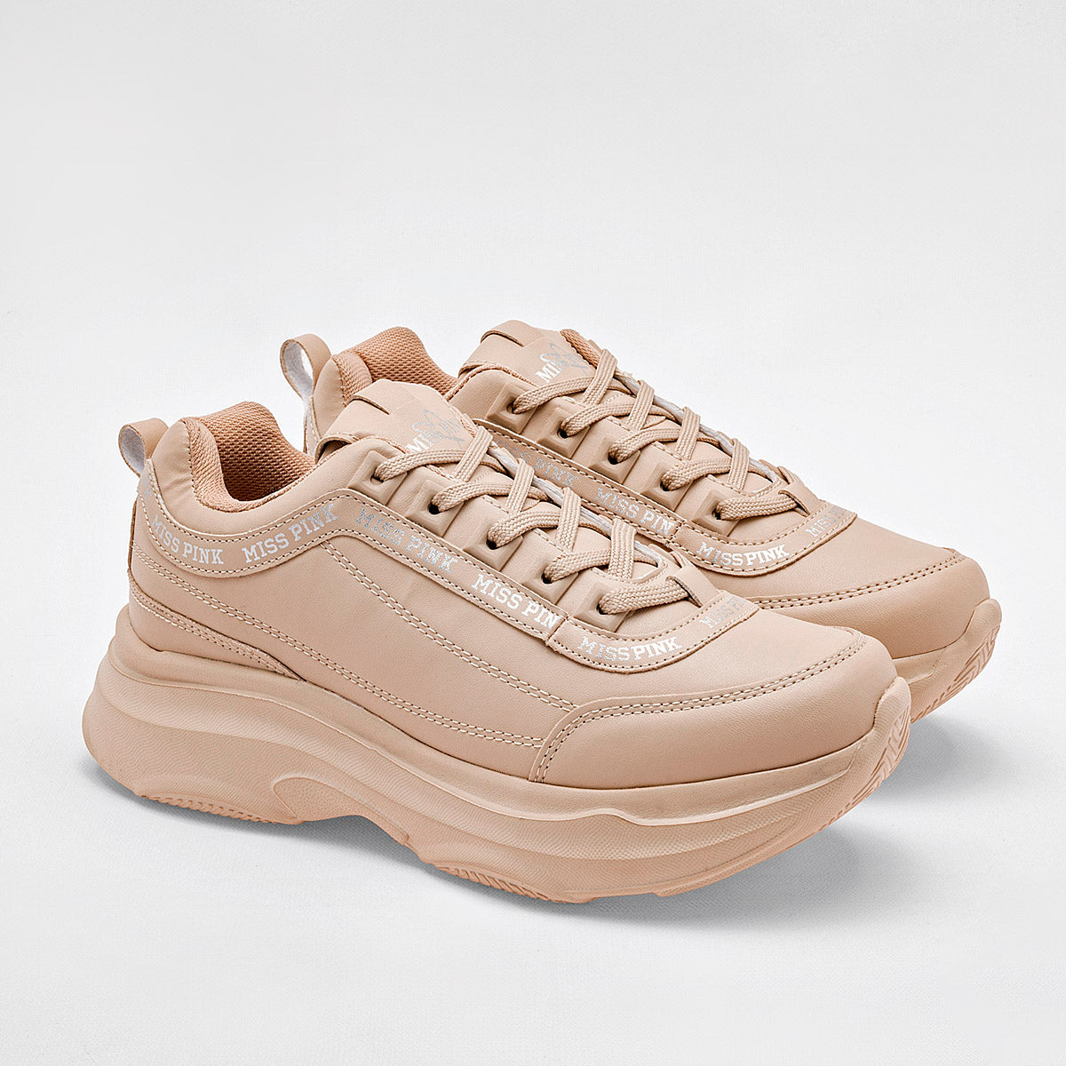 Tenis urbano para mujer marca Miss Pink Beige cod. 98608