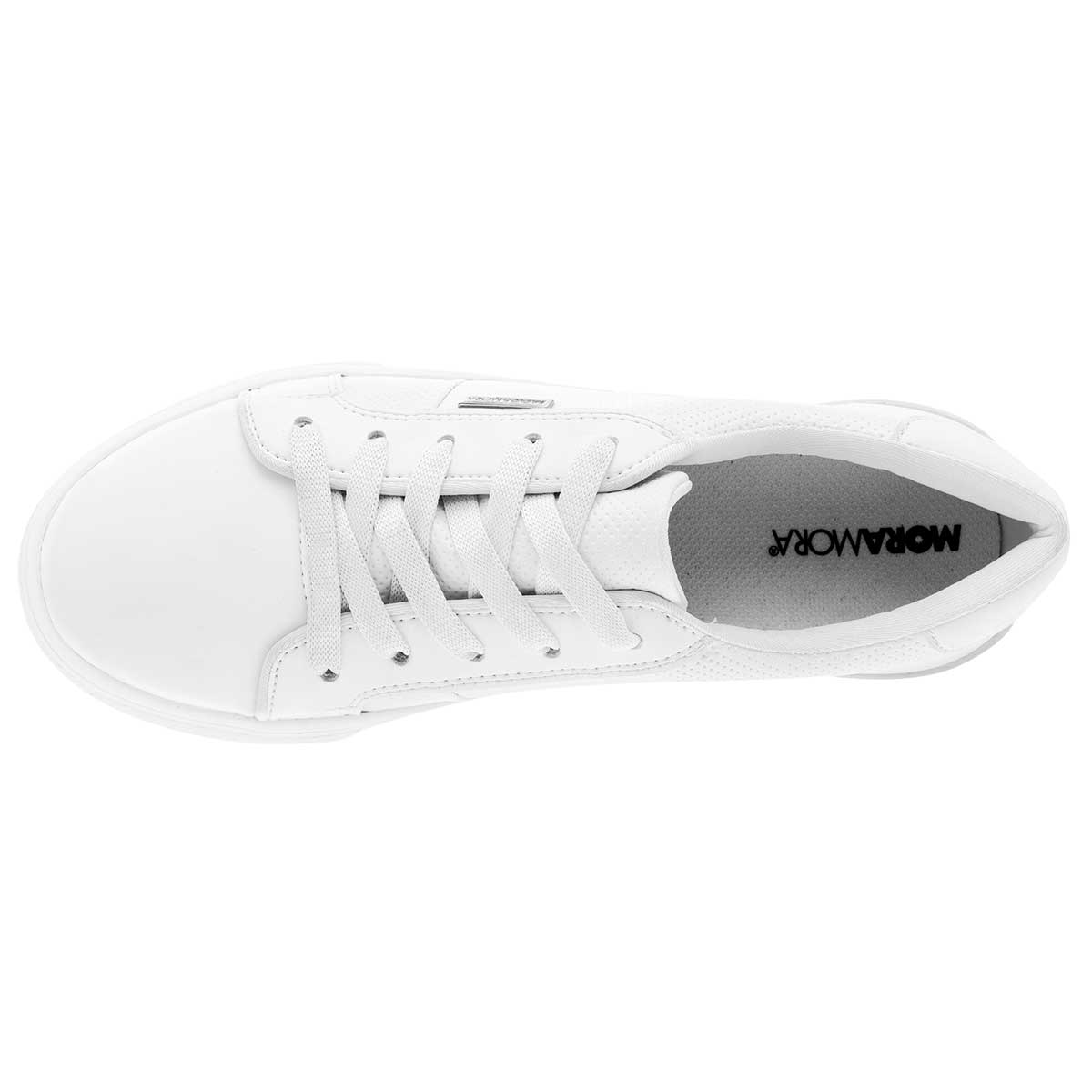 Tenis escolar para joven marca Moramora Blanco cod. 98644