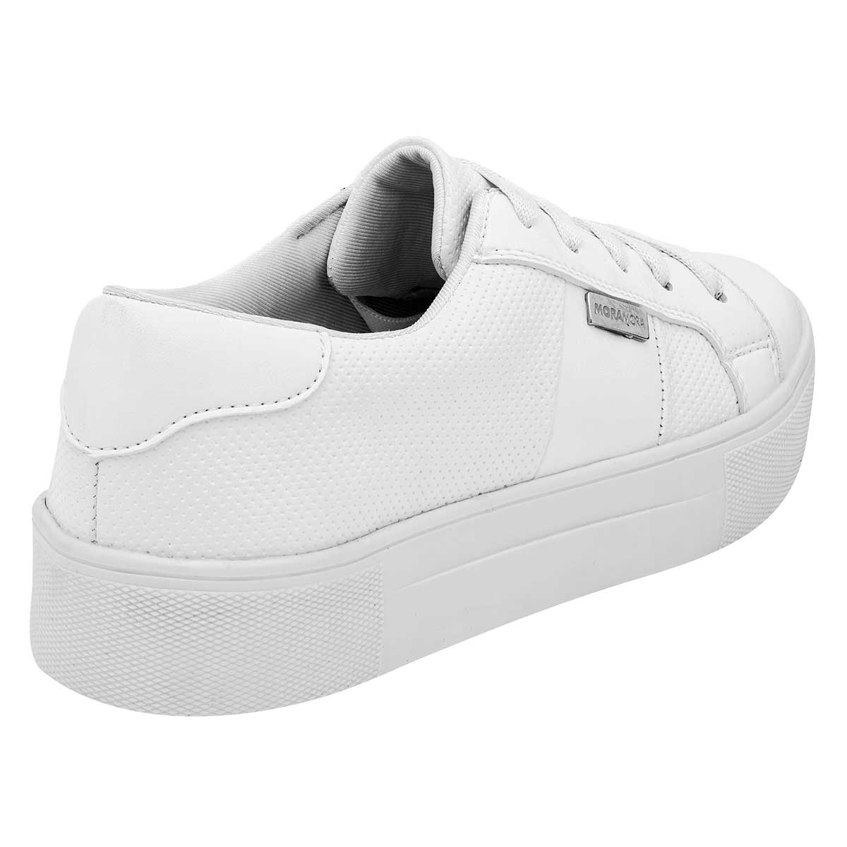 Tenis escolar para joven marca Moramora Blanco cod. 98644