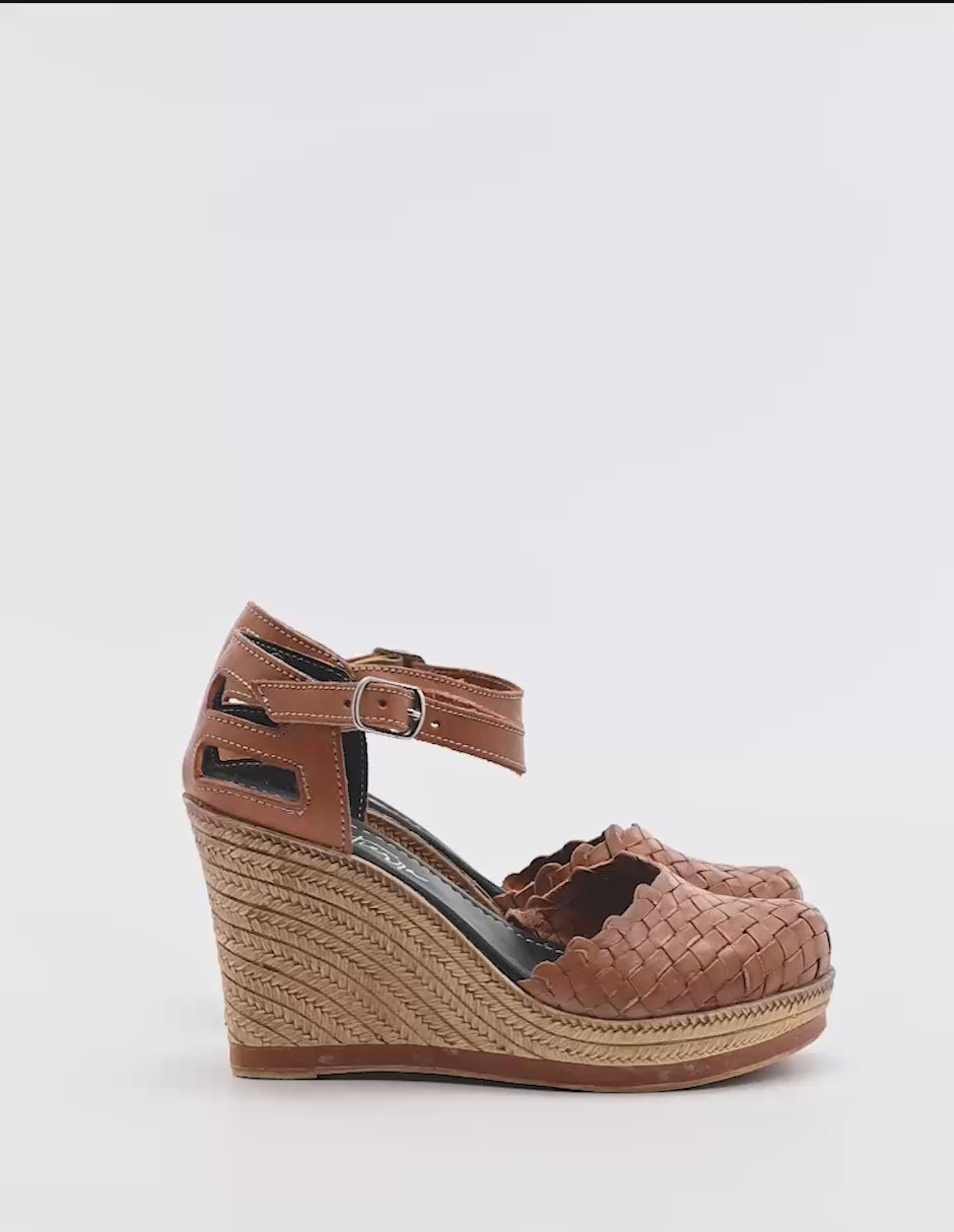 Zapato plataforma para mujer marca Mora Tierra Café cod. 125453