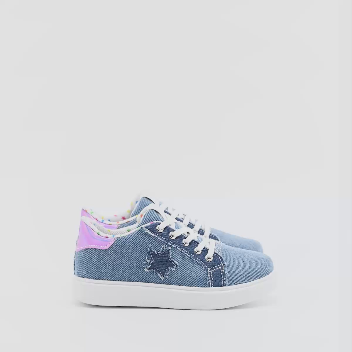 Tenis sneakers comodo casual para niña marca Gösh Azul cod. 126069