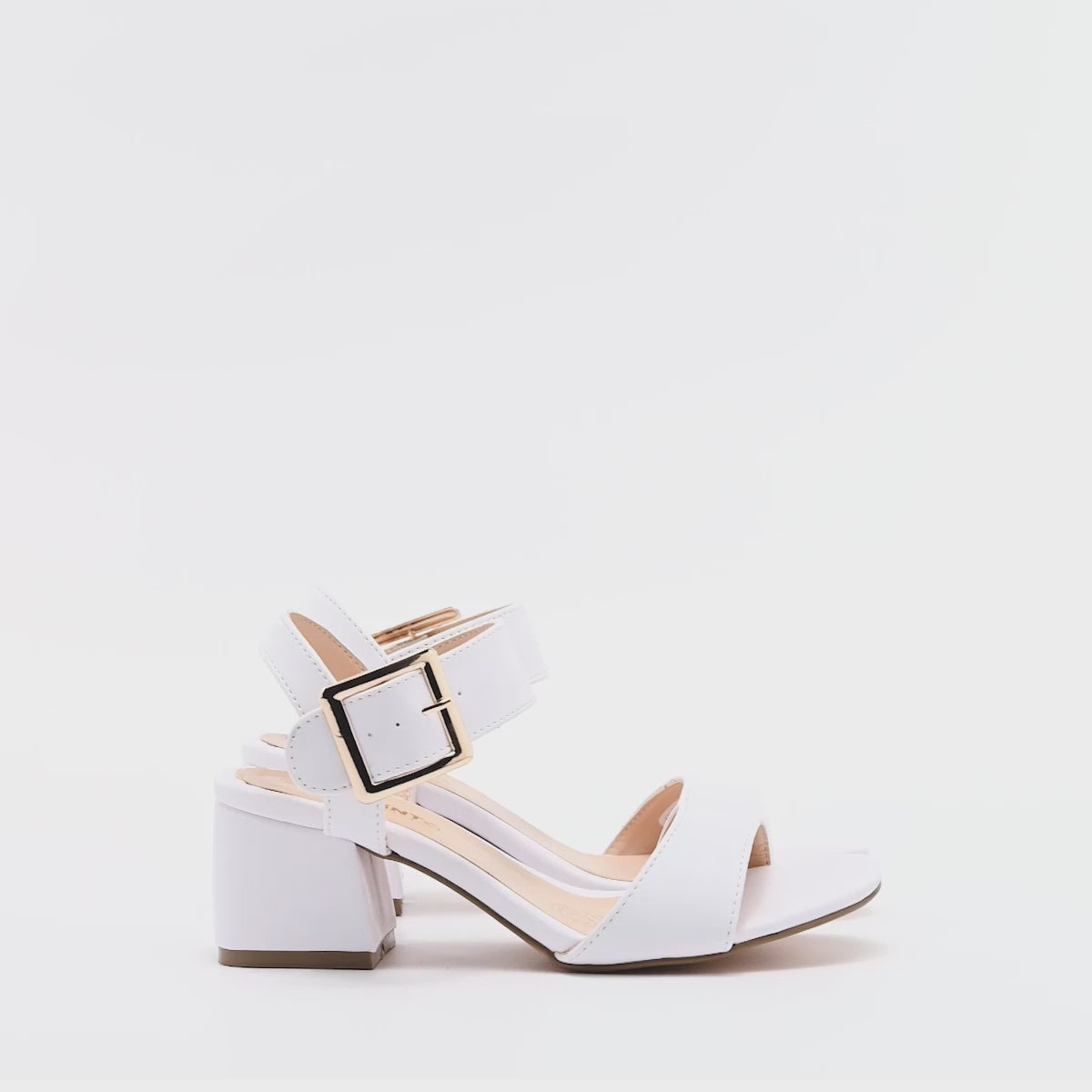 Zapatilla abierta para mujer marca Instinto Blanco cod. 124667