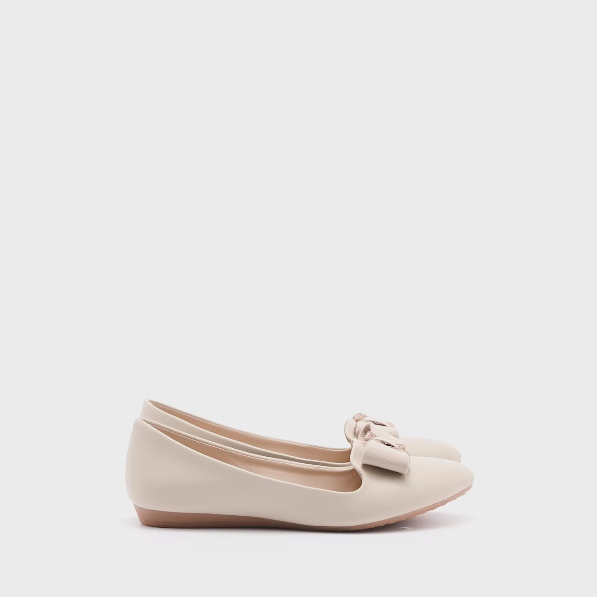 Balerina Flat moño para mujer marca Clasben Beige cod. 124961