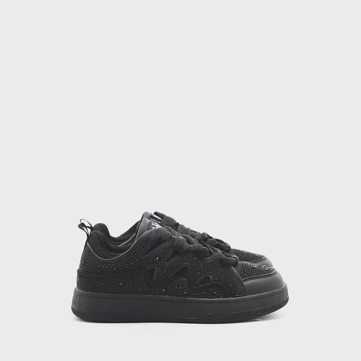 Tenis sneakers chunky para mujer marca Clasben Negro cod. 124944