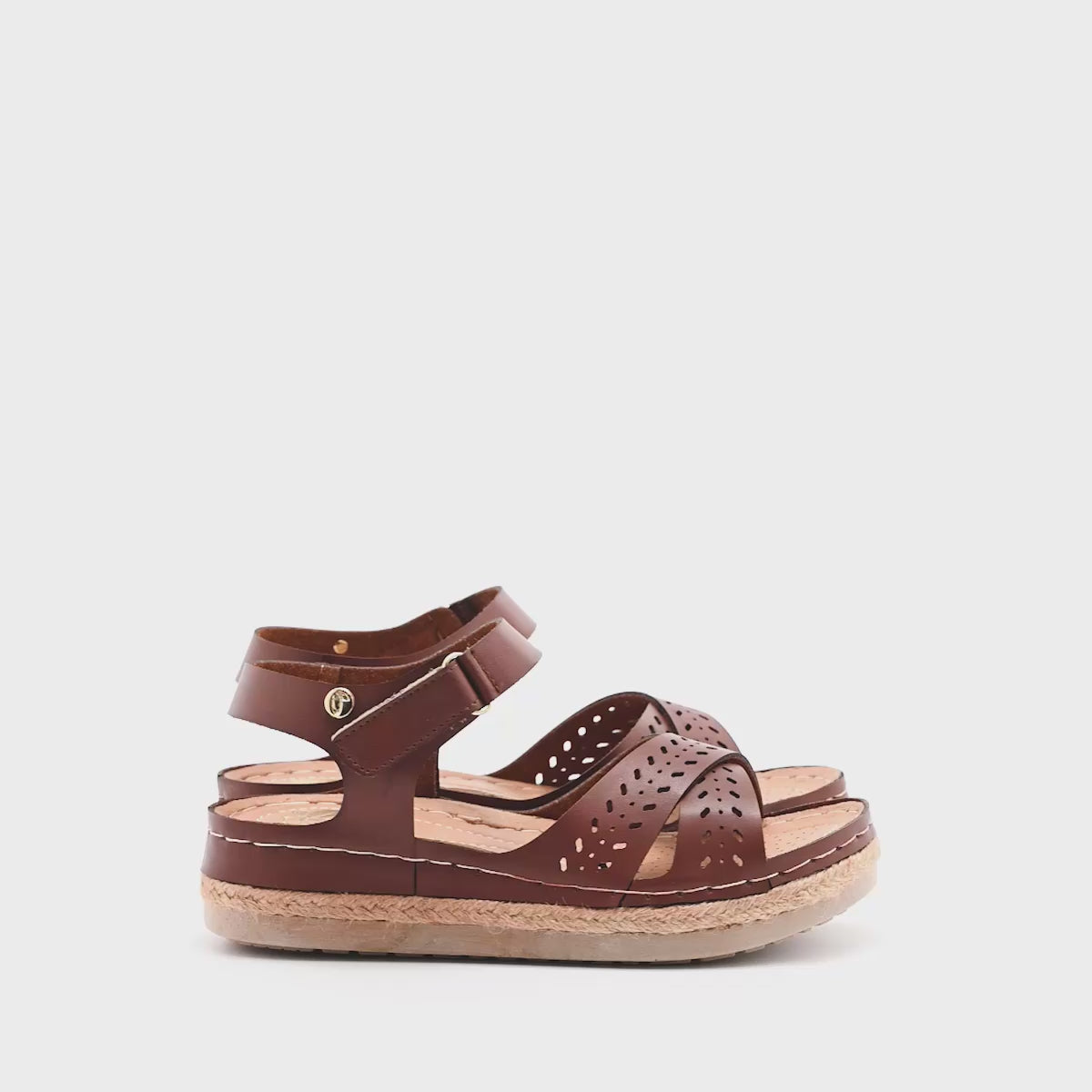 Sandalias confort para mujer marca Flexmas Café cod. 125167